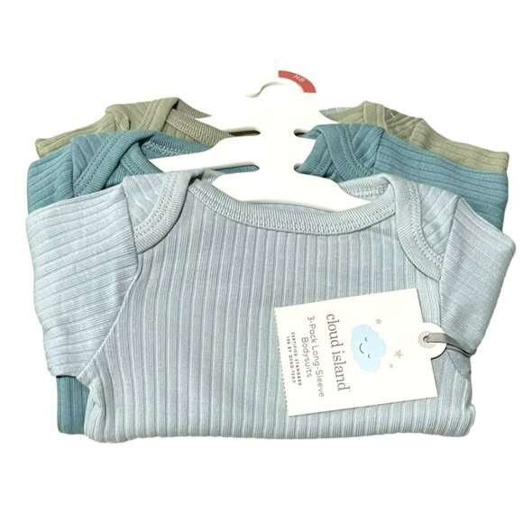 Cloud Island 6 Long Sleeve Baby Newborn Ribbed One Piece Bodysuit NWT - Picture 5 of 8